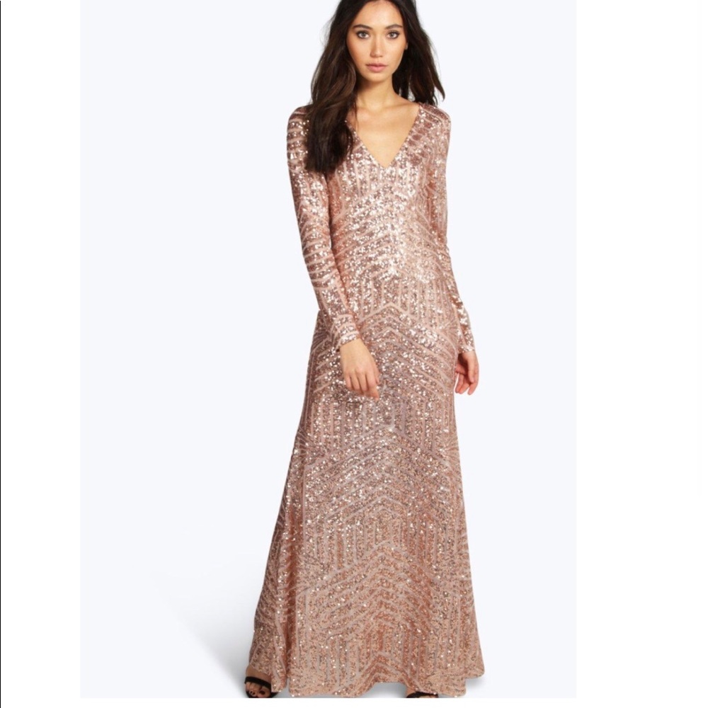 Rose Gold Sequin Dress